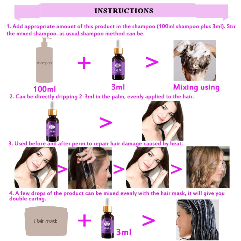 5pcs Hair Growth Treatment Oil